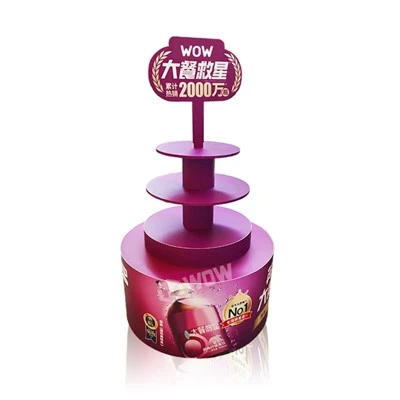 Yuvarlak Katmanlı PVC Snack Teşhir Standı